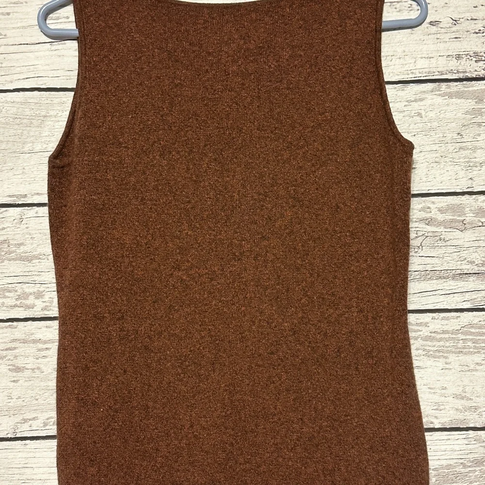 Chico’s Design Linen Blend Knit Tank Top Brown Size 1 (Medium) - Picture 3 of 3